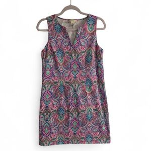 Cynthia Rowley Vibrant Pink and Blue Paisley Dress Size 8